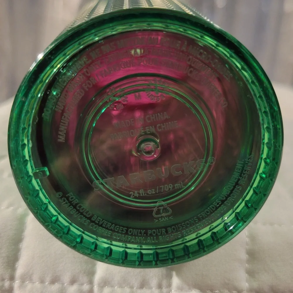 Starbucks 2023 Spring Watermelon Green Pink Venti Cold Cup Tumbler Collectible